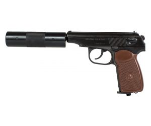 Пневматический пистолет МР-654 К-22 с фальшглушителем