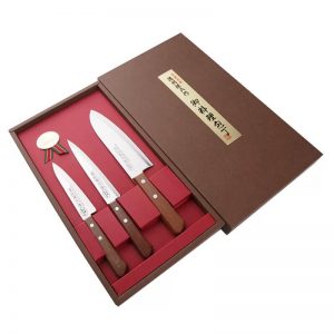Подарочный набор Satake из 3 ножей (Овощной/Универсальный/Шеф) HG8323
